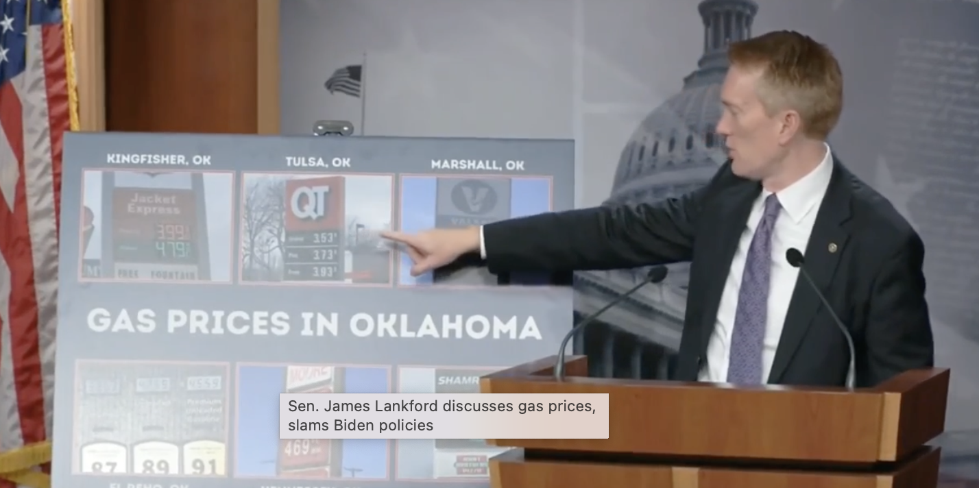 Watch Now: Lankford, Republicans rebut Democrats’ message on fuel prices
